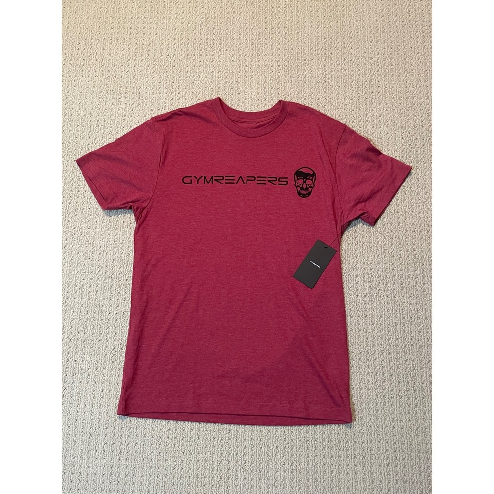Gymreapers Basic T-Shirt Mens Medium Cardinal Red Black Skull Logo BT-CA/BL-M